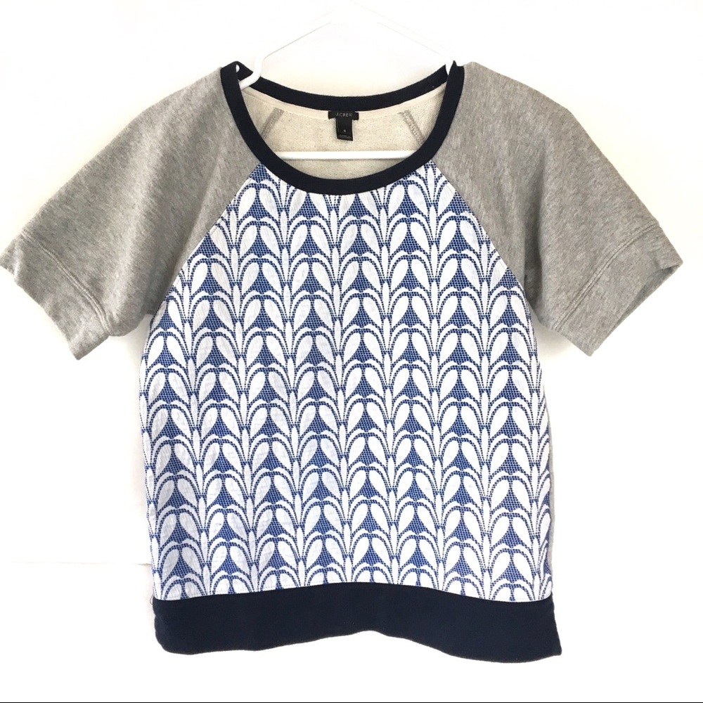 J. Crew | Paneled Sweatshirt in Navy Floral